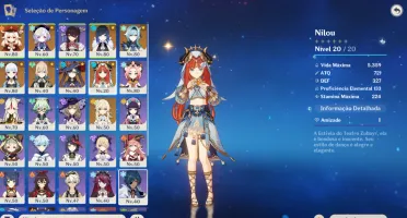 Ar53 Klee+arma,Eula,Yelan,Ayaka,Nilou,Qiqi,Jean,Mona,Orações