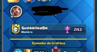 Conta clash royale arena 16 lvl 40