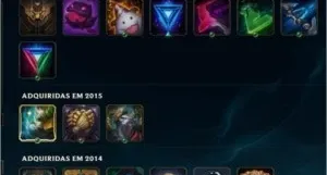 CONTA LOL 2013, MUITAS SKINS.