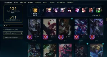 Unranked com 150 Champs e 119 Skins ( ADC / TOP )