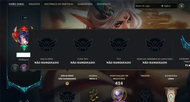 Unranked com 150 Champs e 119 Skins ( ADC / TOP )