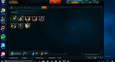 Conta prata 1 com borda de ouro soloq 24pdl com skins