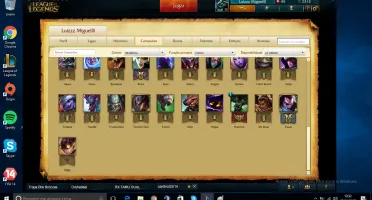 Conta prata 1 com borda de ouro soloq 24pdl com skins
