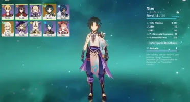 Genshin Impact AR17 Xiao +3900 gemas +desejos