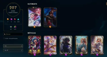 MAIN SUP + 200 SKINS TOTAL / LVL 482 / EX PLAT / UNICO DONO