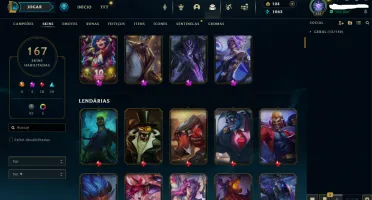 Conta LoL MESTRE Lv 223 167 SKINS
