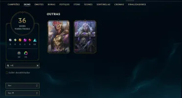 Prata 3 com TODOS os Champs e 36 Skins +1 Prestigio + 1920RP