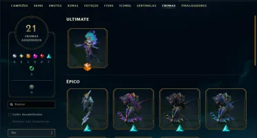 Prata 3 com TODOS os Champs e 36 Skins +1 Prestigio + 1920RP