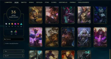 Prata 3 com TODOS os Champs e 36 Skins +1 Prestigio + 1920RP