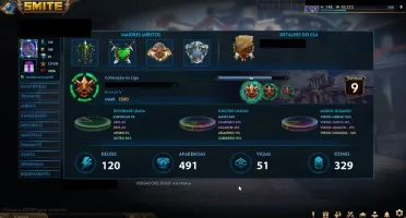 CONTA SMITE LV 148 COM MAIS DE 490 SKINS E T5 DO THOR