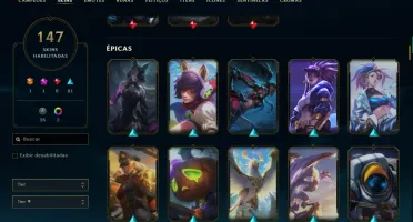 Conta LoL Prata lll - 147 skins