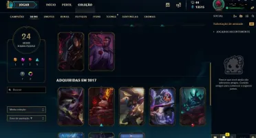Conta League of Legends Gold/ 75 champs/ 24 skins/ lvl 115