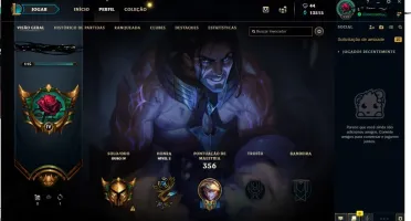Conta League of Legends Gold/ 75 champs/ 24 skins/ lvl 115