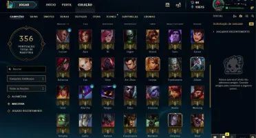 Conta League of Legends Gold/ 75 champs/ 24 skins/ lvl 115
