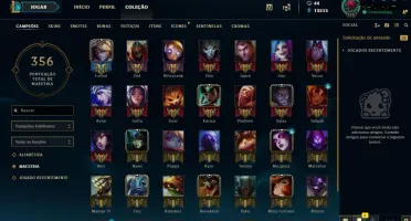Conta League of Legends Gold/ 75 champs/ 24 skins/ lvl 115