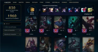 Esmeralda 3 com TODOS os Champs e 251 Skins + 5 Prestigios