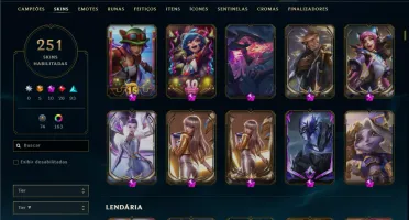 Esmeralda 3 com TODOS os Champs e 251 Skins + 5 Prestigios