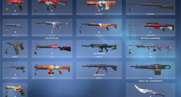 Conta de VALORANT platina 1 com várias skins upadas.