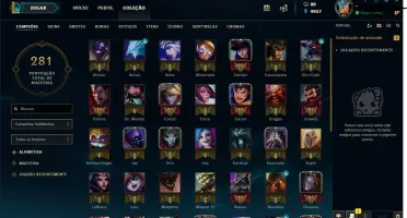 Conta League of Legends Platina/ 53 champs/ 21 skins/ lvl 91