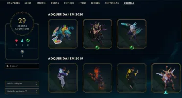 Conta LoL todas as Vitoriosas S1 ATÉ S9 188 Skins