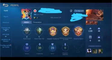 Conta ML GM,5 skins Dragon T