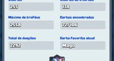 Conta Clash Royale Level 9