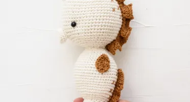 Cavalo-Marinho com Detalhe Craft em Crochê Amigurumi