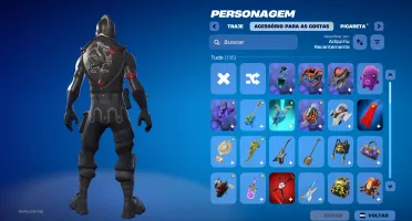 OG Fortnite com Cavaleiro Negro, Ceifador, Patrulheiro-Cavei