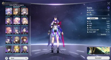 Conta Honkai - SEELE + BRONYA + GEPARD + BAILU + HIMEKO