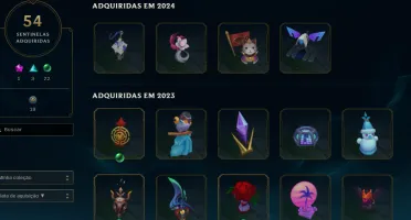 Conta de lol com todos os campeões e com 214 skins