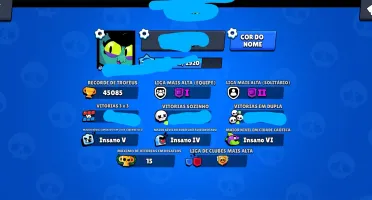 Conta Brawl stars, semifull possui todos brawlers e poderes