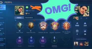 Conta Mobile Legends 46 heróis 61 skins