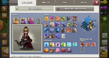 Cv 12 quase full + Conta clash Royale