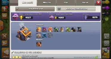 Cv 12 quase full + Conta clash Royale