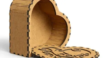 Kit Caixa coração MDF para bombom, presente, porta joia,...