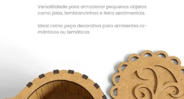 Kit Caixa coração MDF para bombom, presente, porta joia,...
