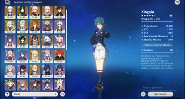 Conta Genshin Impact 16 T5 Mais De 12 Personagens Buildados