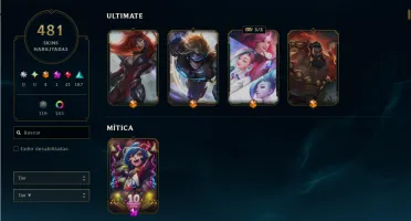 Conta League Of Legends - Todos os Campeões - 450+ Skins