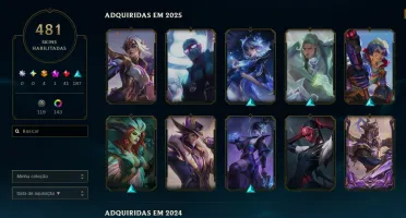 Conta League Of Legends - Todos os Campeões - 450+ Skins