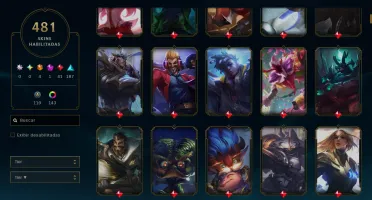 Conta League Of Legends - Todos os Campeões - 450+ Skins