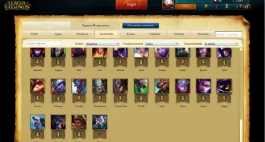 CONTA GOLD 5 / 74 CHAMPS /13 SKINS (1 RARA) /BORDA PLATINA