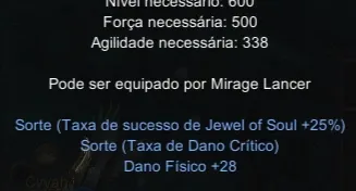 Megamu Grow Lancer 200Rr 1097 Itens Quest 6/26