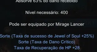 Megamu Grow Lancer 200Rr 1097 Itens Quest 6/26