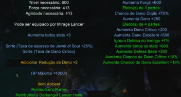 Megamu Grow Lancer 200Rr 1097 Itens Quest 6/26