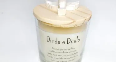 Vela Aromática Personalizada Dinda e Dindo 180g
