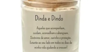 Vela Aromática Personalizada Dinda e Dindo 180g