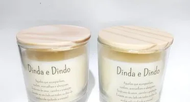 Vela Aromática Personalizada Dinda e Dindo 180g