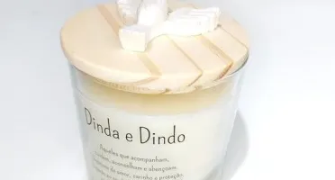 Vela Aromática Personalizada Dinda e Dindo 180g