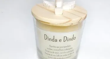 Vela Aromática Personalizada Dinda e Dindo 180g