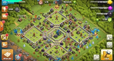 VILLA CLASH OF CLANS CV 12 QUASE FULL - BARATA NVL 171